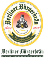 Das Logo der Brauerei Berliner Bürgerbräu (Radeberger Gruppe) wird hier gezeigt.