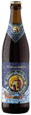 Das Bier Alpirsbacher Klosterbräu Weihnachtsbier wird hier als Produktbild gezeigt.