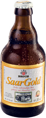 Das Bier Bruch SaarGold wird hier als Produktbild gezeigt.