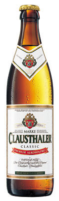Das Bier Clausthaler Classic Premium Alkoholfrei wird hier als Produktbild gezeigt.