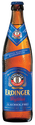 Das Bier Erdinger Weißbier Alkoholfrei wird hier als Produktbild gezeigt.