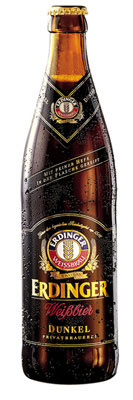 Das Bier Erdinger Weißbier Dunkel wird hier als Produktbild gezeigt.