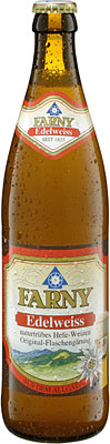 Das Bier Farny Edelweiss wird hier als Produktbild gezeigt.
