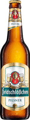 Das Bier Feldschlößchen Pilsner Premium wird hier als Produktbild gezeigt.