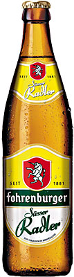 Das Bier Fohrenburger Süsser Radler wird hier als Produktbild gezeigt.