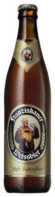 Das Bier Franziskaner Hefe-Weissbier Hell wird hier als Produktbild gezeigt.