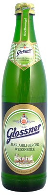 Das Bier Glossner Mariahilfberger Weizenbock wird hier als Produktbild gezeigt.