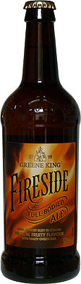 Das Bier Greene King Fireside Full-Bodied Ale wird hier als Produktbild gezeigt.