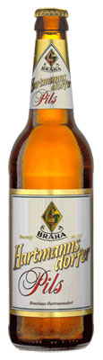 Das Bier Hartmannsdorfer Pils wird hier als Produktbild gezeigt.