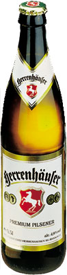 Das Bier Herrenhäuser Premium Pilsener wird hier als Produktbild gezeigt.