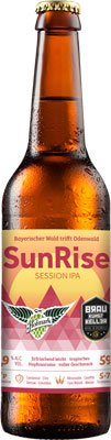 Das Bier Hofmark / BrauKunstKeller SunRise Session IPA wird hier als Produktbild gezeigt.