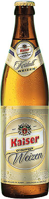 Das Bier Kaiser Geislingen Kristall Weizen wird hier als Produktbild gezeigt.