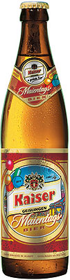 Das Bier Kaiser Geislingen Maientagsbier wird hier als Produktbild gezeigt.
