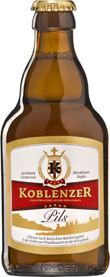 Das Bier Koblenzer Pils wird hier als Produktbild gezeigt.