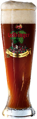 Das Bier Leibinger Dunkles Weizen wird hier als Produktbild gezeigt.