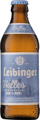 Das Bier Leibinger Helles’vom Bierbuckel wird hier als Produktbild gezeigt.