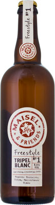 Das Bier Maisel & Friends Freestyle Tripel Blanc wird hier als Produktbild gezeigt.