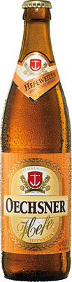Das Bier Oechsner Hefe Hefeweizen Hell wird hier als Produktbild gezeigt.