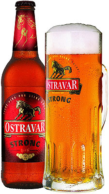 Das Bier Ostravar Strong wird hier als Produktbild gezeigt.