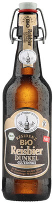 Das Bier Residenz Bio Reisbier Dunkel Glutenfrei wird hier als Produktbild gezeigt.