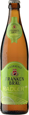 Das Bier Riedbacher Franken Bräu Radler+H wird hier als Produktbild gezeigt.