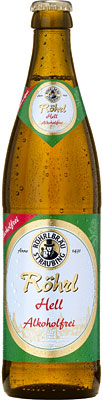 Das Bier Röhrl Hell Alkoholfrei wird hier als Produktbild gezeigt.