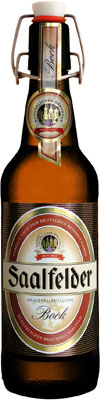 Das Bier Saalfelder Bock wird hier als Produktbild gezeigt.