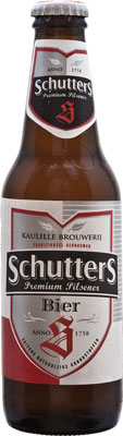 Das Bier Schutters Premium Pilsener Bier wird hier als Produktbild gezeigt.