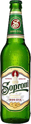 Das Bier Soproni wird hier als Produktbild gezeigt.