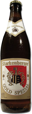 Das Bier Starkenberger Gold Spezial wird hier als Produktbild gezeigt.