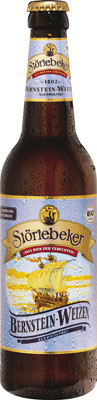 Das Bier Störtebeker Bio Bernstein-Weizen Alkoholfrei wird hier als Produktbild gezeigt.