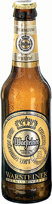 Das Bier Warsteiner Premium Verum (Pilsener) wird hier als Produktbild gezeigt.
