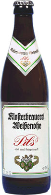 Das Bier Weißenoher Klosterbier Pils wird hier als Produktbild gezeigt.